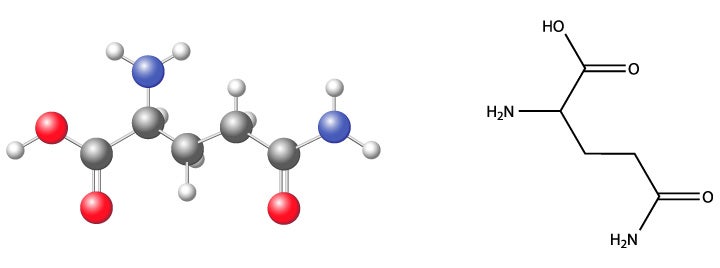 Glutamine chemical formula